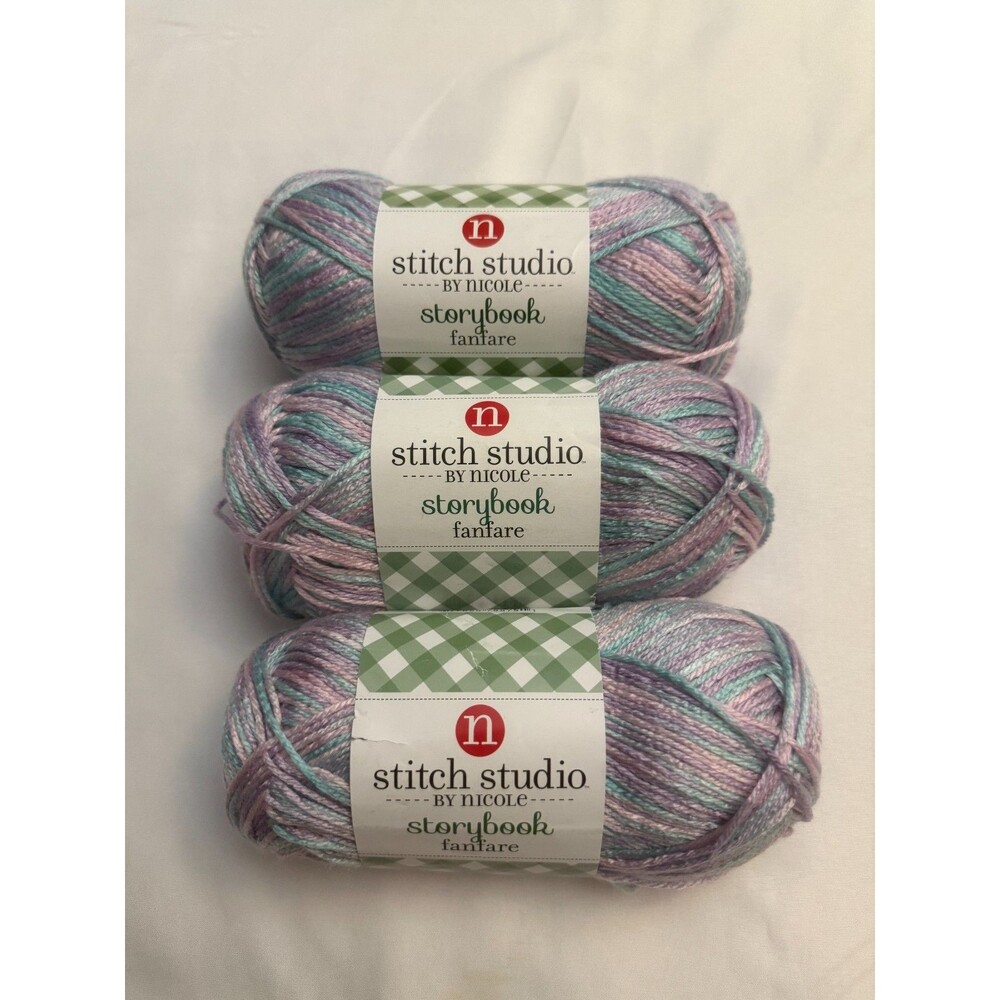 Stitch Studio by Nicole Storybook Fantare Yarn Petit-Four Multi 3 Skeins
